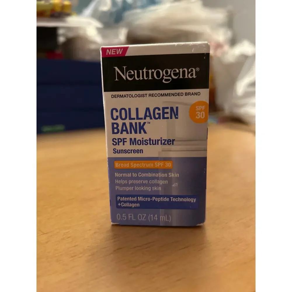 New Neutrogena Collagen Bank SPF 30 Daily Face Moisturizer Sunscreen 0.5oz
